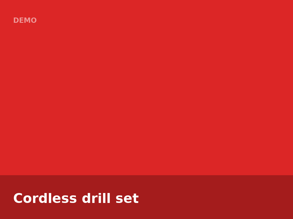 Cordless drill set