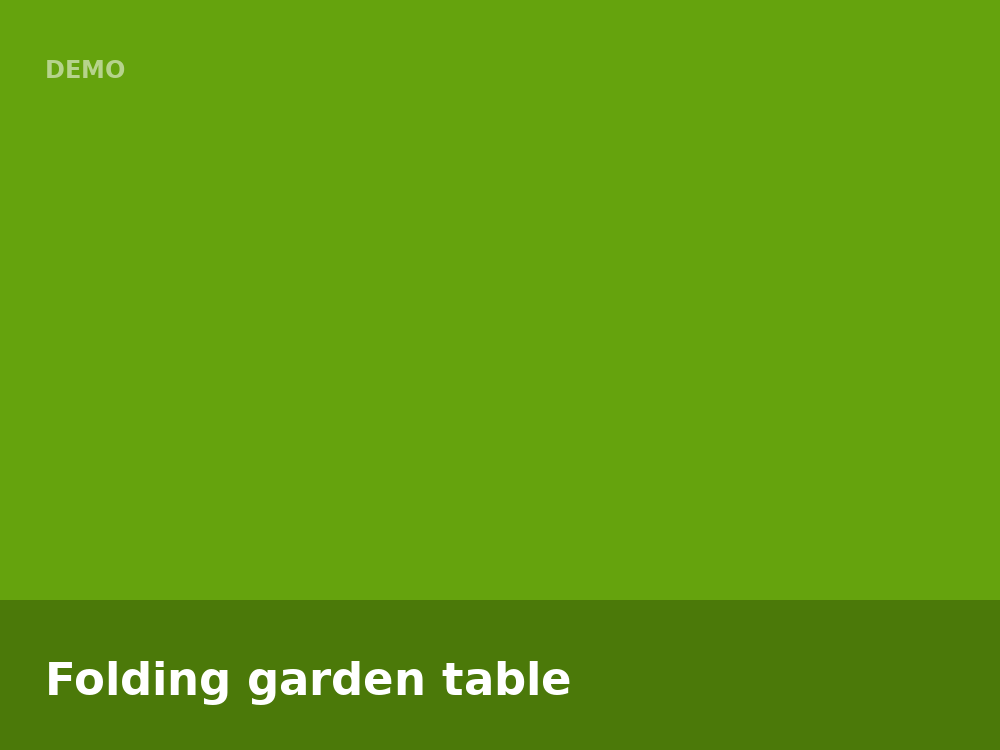 Folding garden table